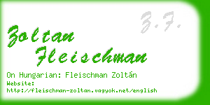 zoltan fleischman business card