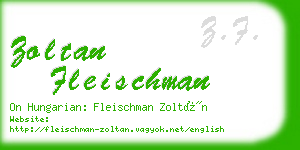 zoltan fleischman business card